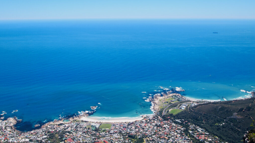 From Cape Town to China, view of Cape Town