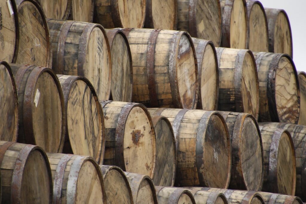 Aging in Old Bourbon Barrels